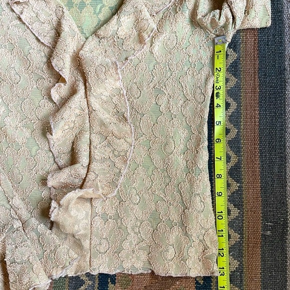 Surrealist Stretch Lace Ruffled Blouse - Picture 4 of 4